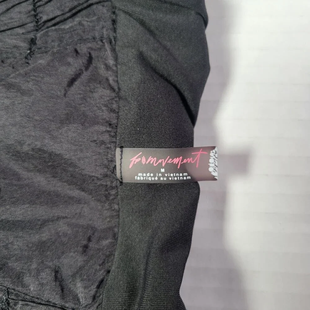 Free People Movement Women High-Waisted Black Nylon Blend Athletic Shorts Size M